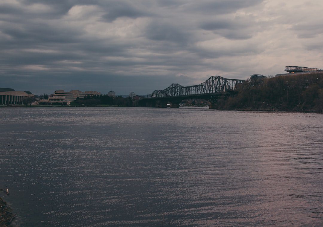 British Columbia service dog — a large bridge over a large body of water